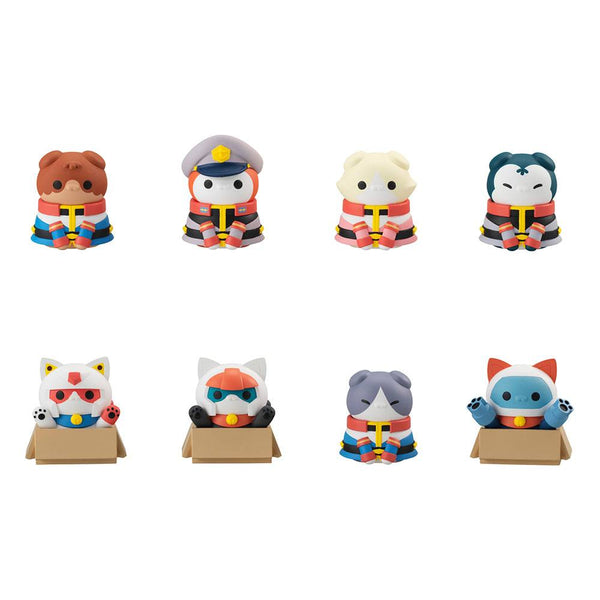 Mobile Suit Gundam Mega Cat Project Trading Figure 3 cm Nyandam We are the Earth Federation Forces Assortment (8)