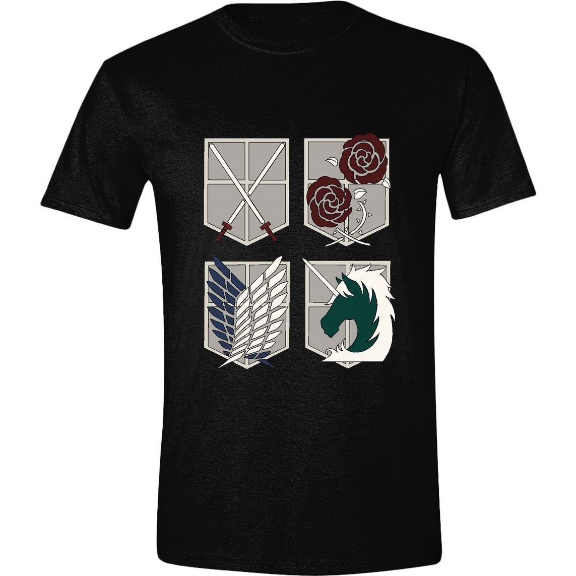 Attack On Titan T-Shirt Emblems Size L