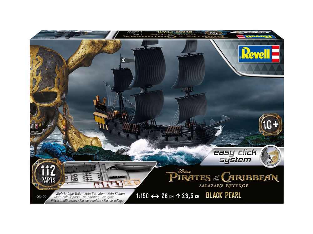 Pirates of the Caribbean Dead Men Tell No Tales Easy-Click Model Kit 1/150 Black Pearl 26 cm