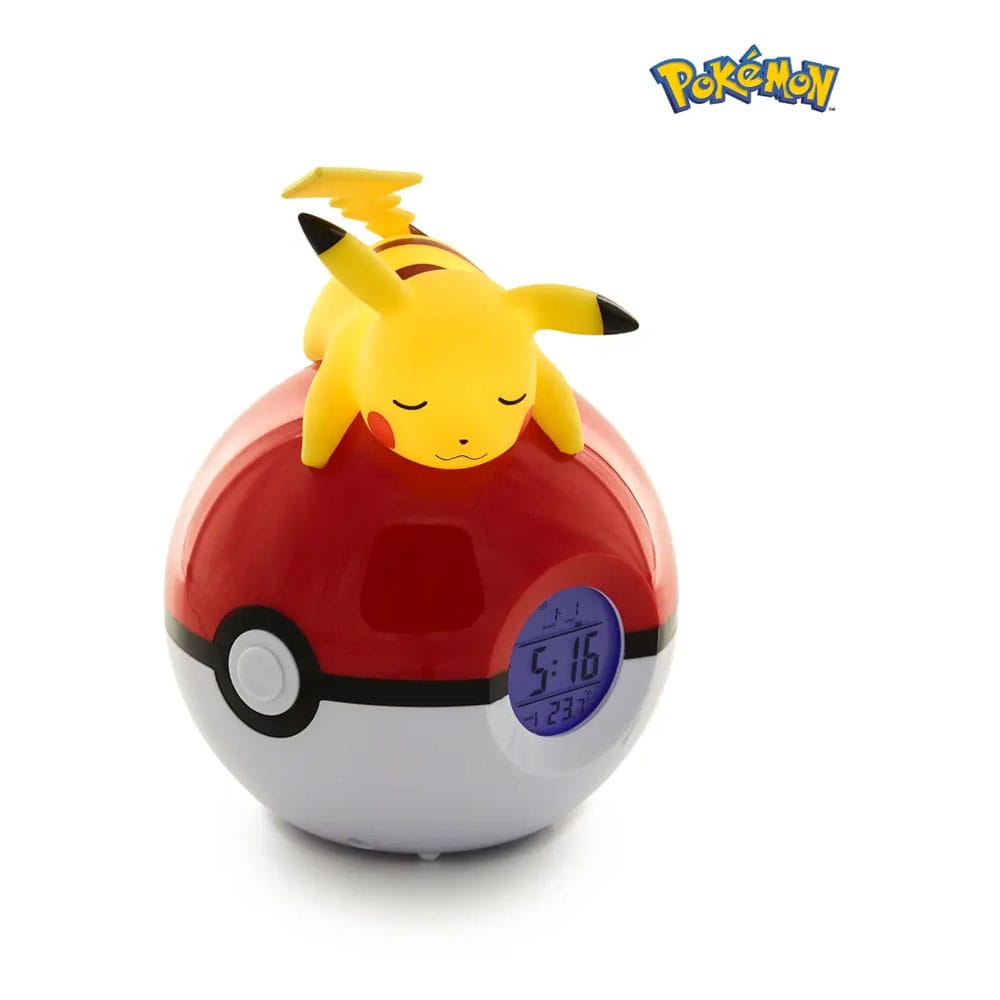 Pokémon Alarm Clock Pokeball with Light Pikachu 18 cm