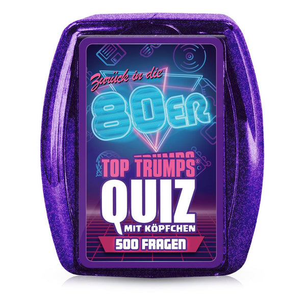 80's Stars Card Game Top Trumps Quiz in Metal box  *German Version*