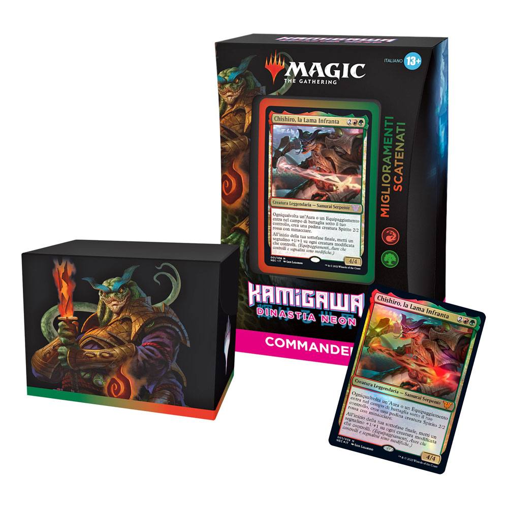 Magic the Gathering Kamigawa: Neon Dynasty Commander Decks Display (4) italian